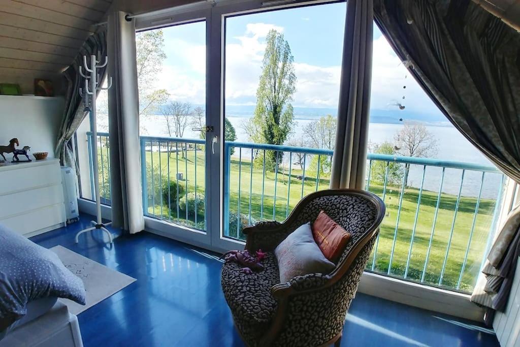 Lakefront. Appartement Pieds Dans L'Eau. View And Direct Access To The Lake. Anthy-sur-Leman Kültér fotó